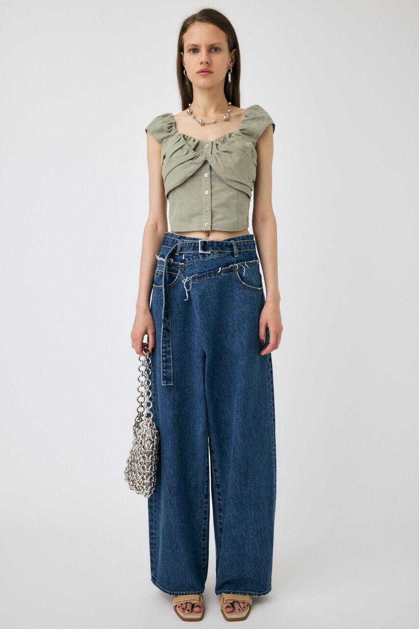 MOUSSY「LAYERED GATHERED ブラウス」|シャツ・ブラウス|