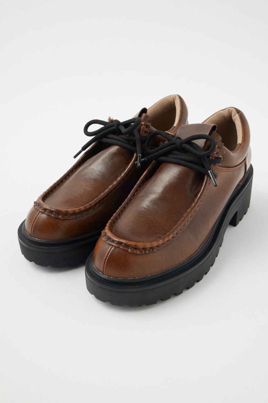 MOUSSY「CHUNK SOLE レースアップシューズ」|ローファー|