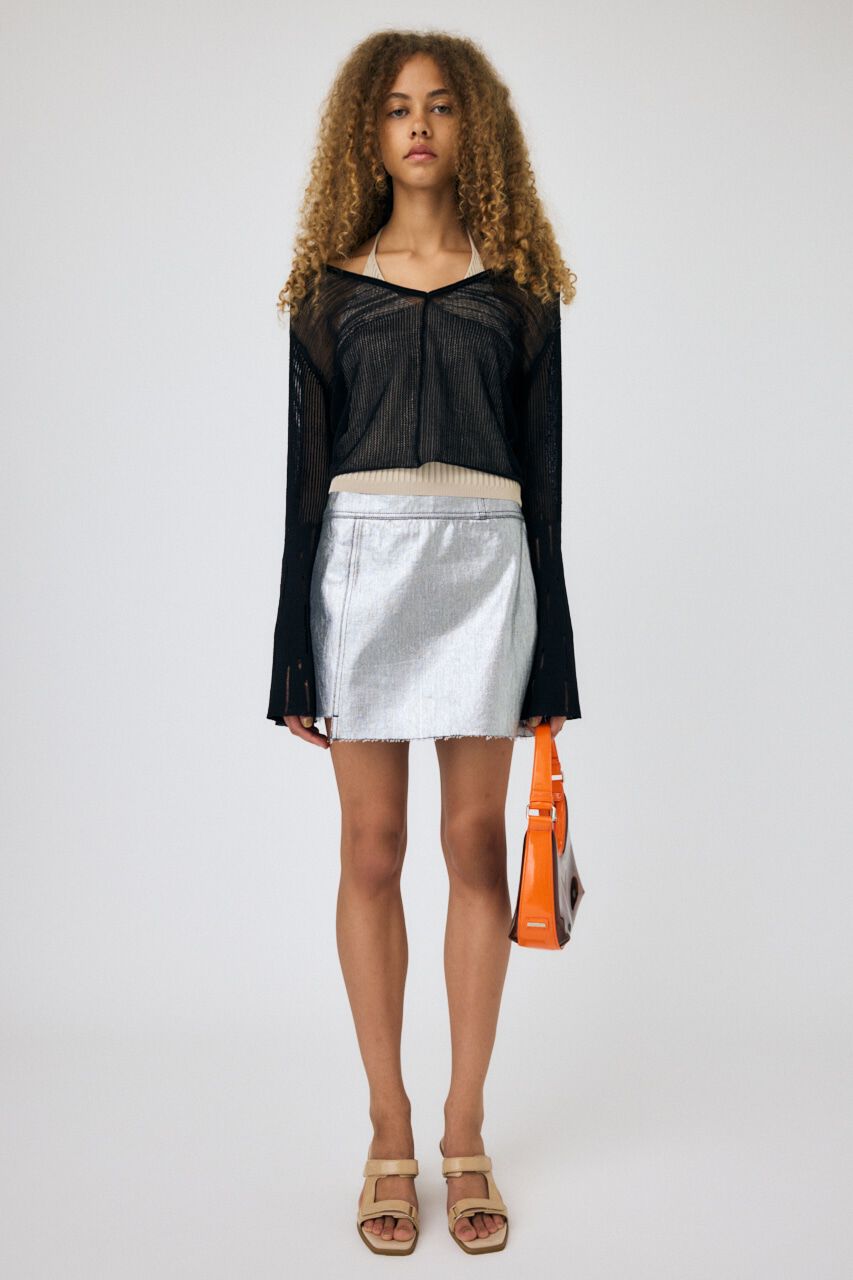 MOUSSY「FOIL PRINT ミニスカート」|スカート|
