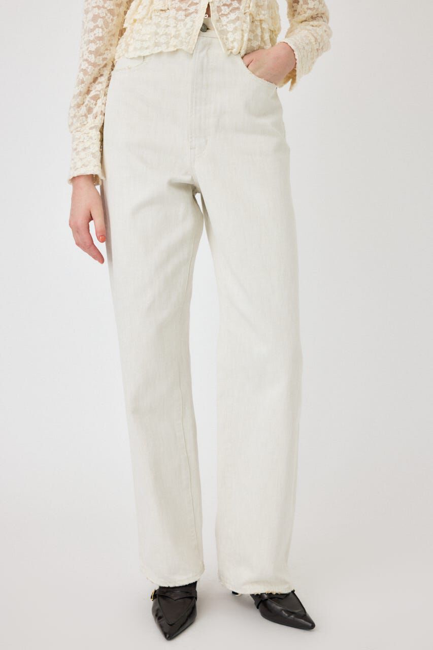 MOUSSY「HW WHT LOOSE STRAIGHT」|デニム|