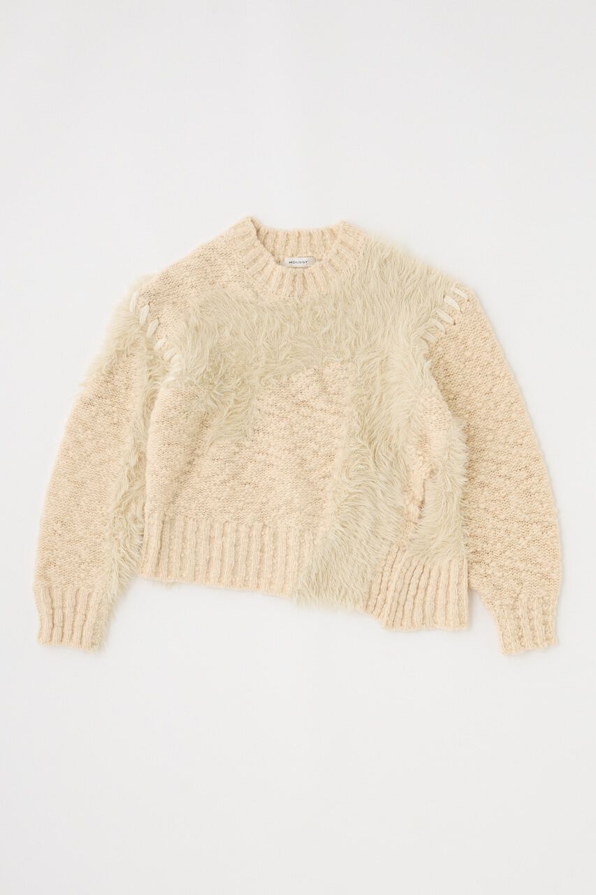 MOUSSY「INTARSIA SLIT セーター」|ニット・セーター|