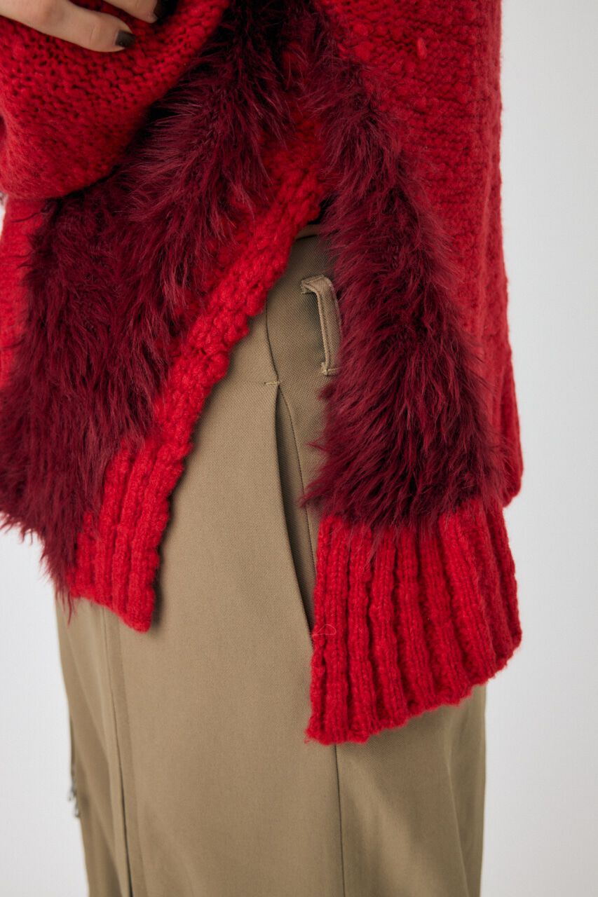 MOUSSY「INTARSIA SLIT セーター」|ニット・セーター|