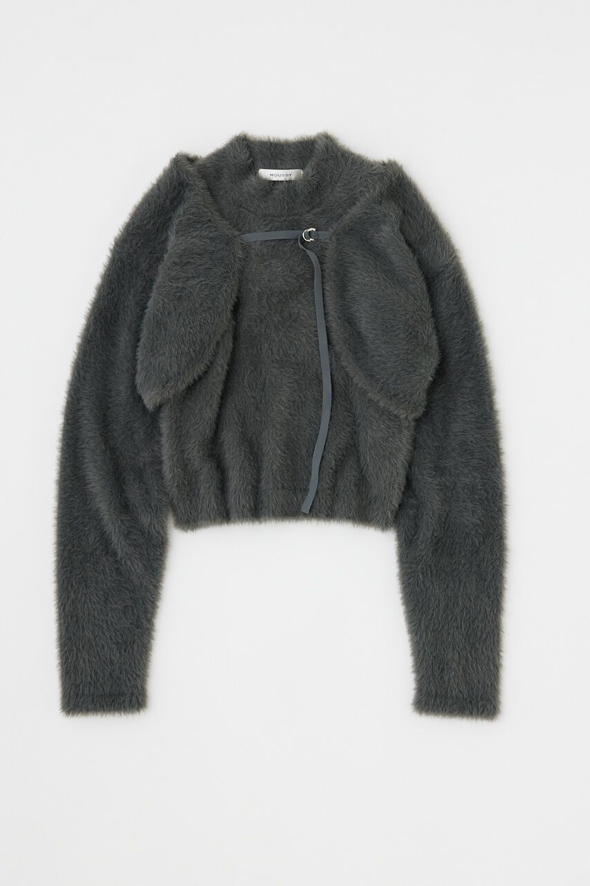 MOUSSY「SHAGGY KNIT ボレロ & タンク」|ニット・セーター|