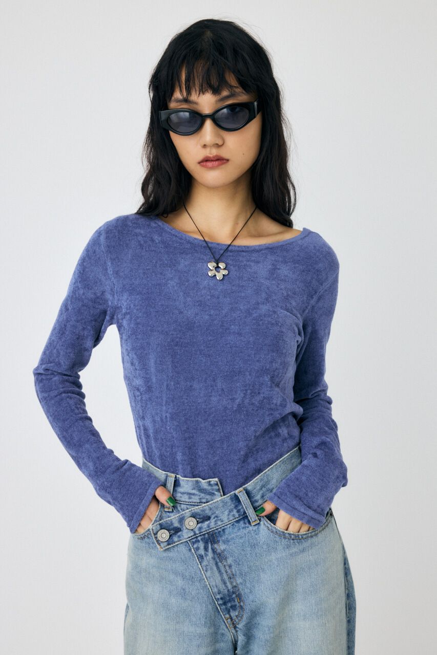 MOUSSY「VELOUR TOUCH ロングスリーブトップス」|ニット・セーター|