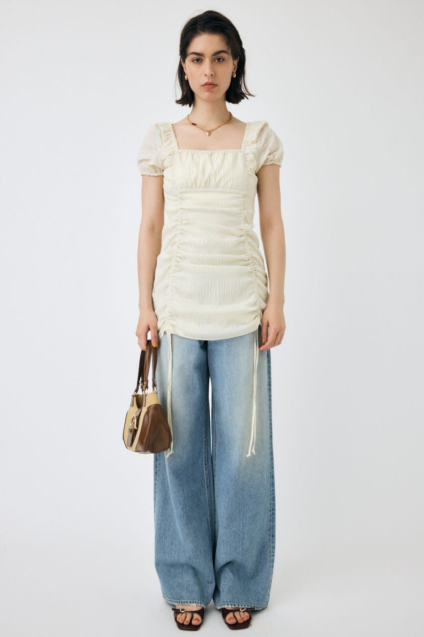 MOUSSY「GATHER RIBBON ミニドレス」|ワンピース|