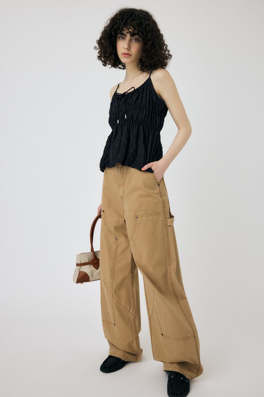 MOUSSY「CRINKLED サテンキャミ」|キャミソール|