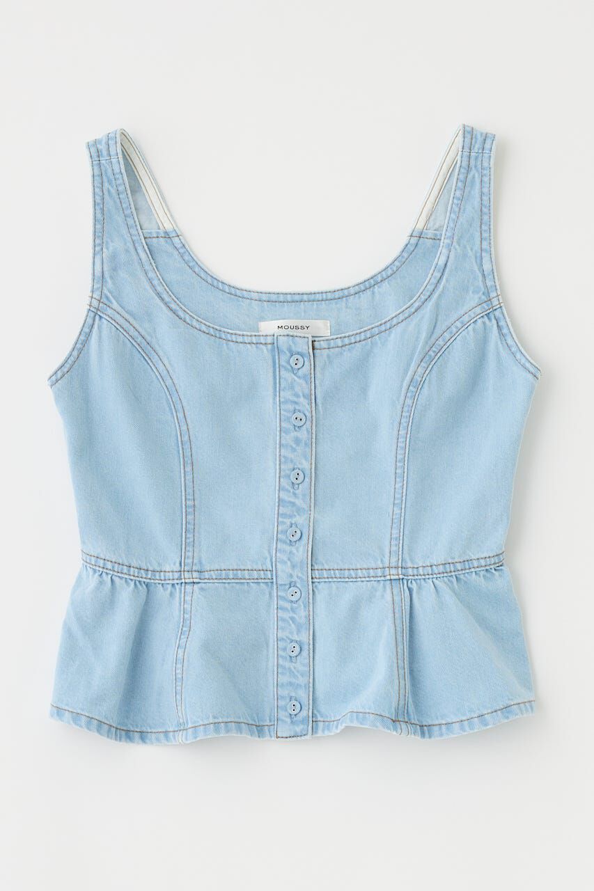 MOUSSY「SQUARE NECK デニム ビスチェ」|シャツ・ブラウス|
