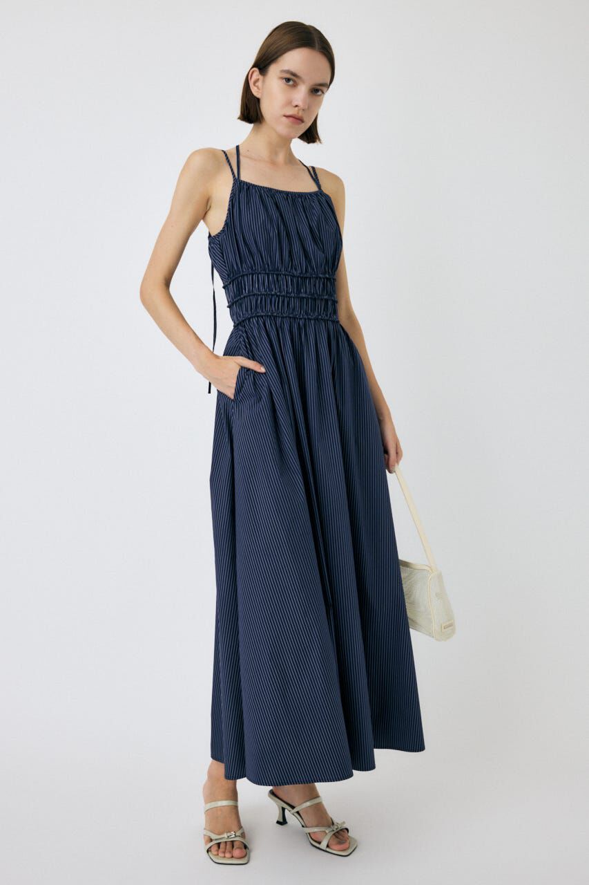 MOUSSY「GATHER キャミドレス」|ワンピース|柄NVY5