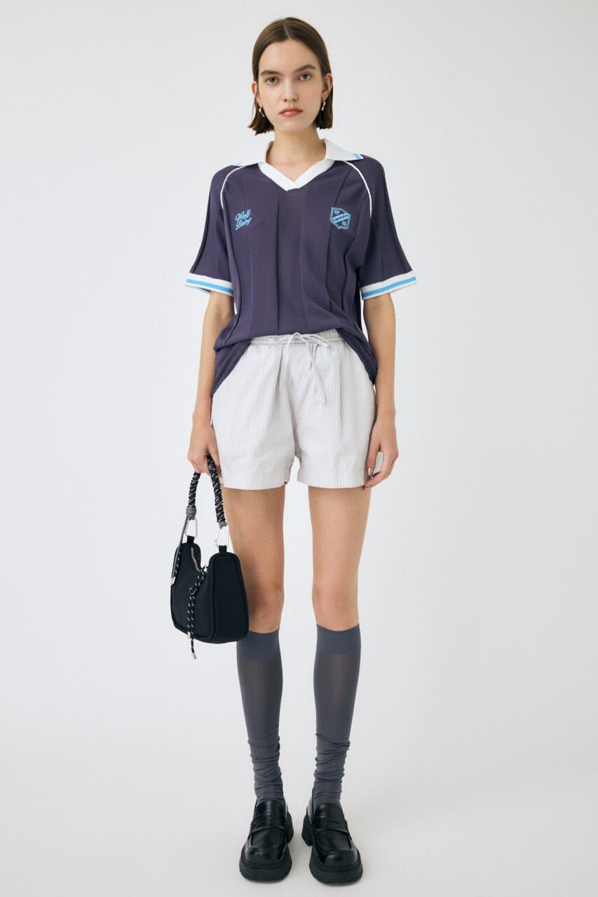 MOUSSY「H/S KNIT GAME シャツ」|ニット・セーター|GRY