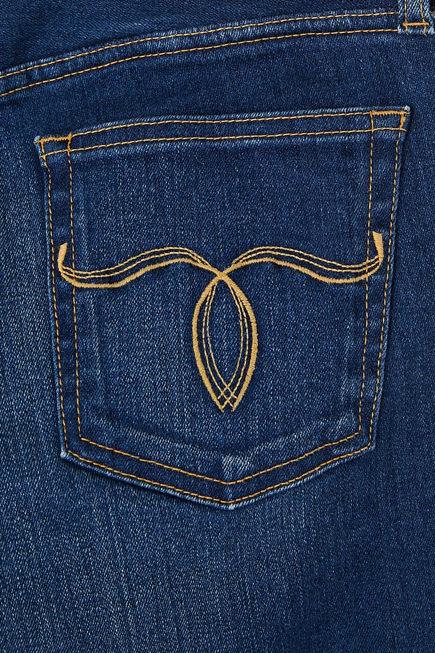 MOUSSY「WF Rebirth embroidery スキニー」|デニム|