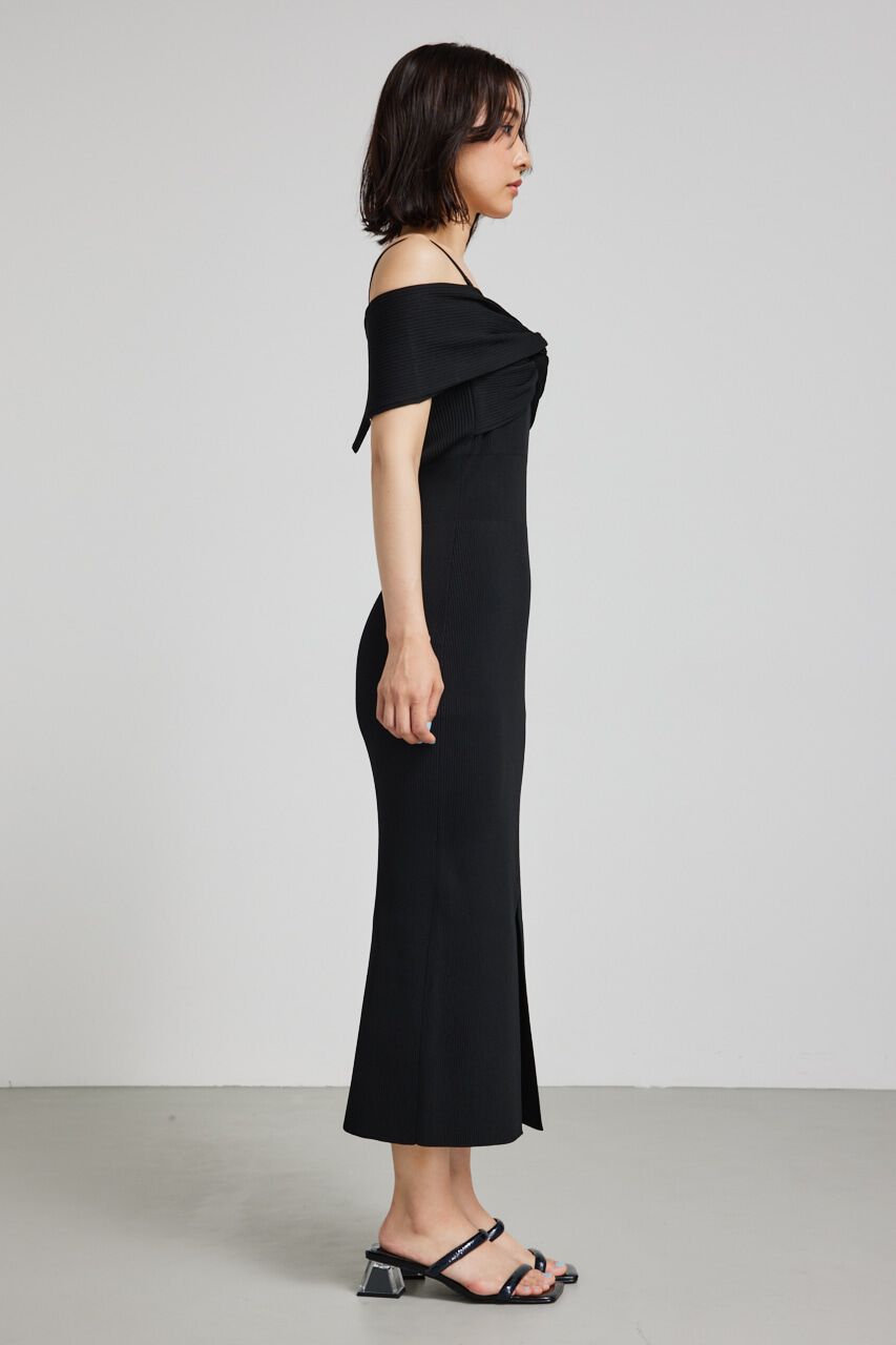 rienda「アシンメトリータイトニットワンピース」|ワンピース|