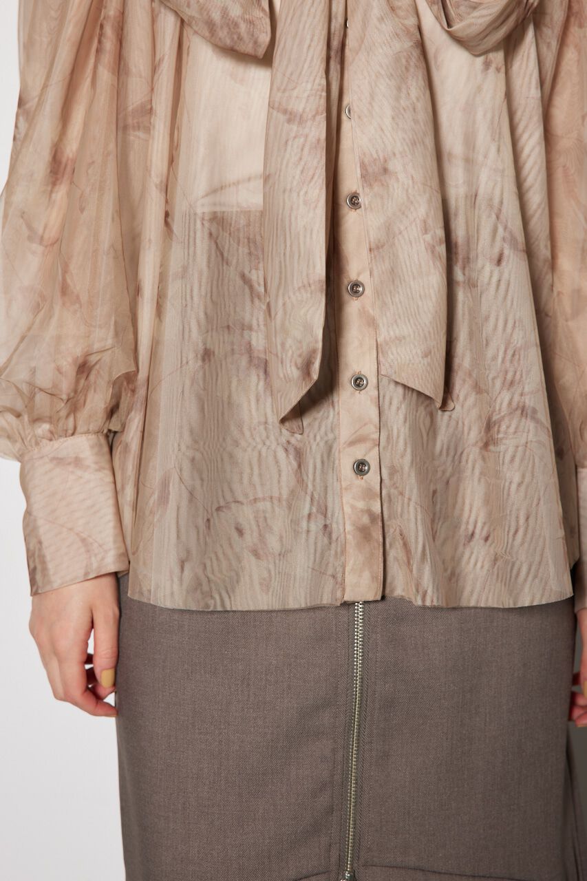 rienda「チュールボウタイネックトップス」|シャツ・ブラウス|