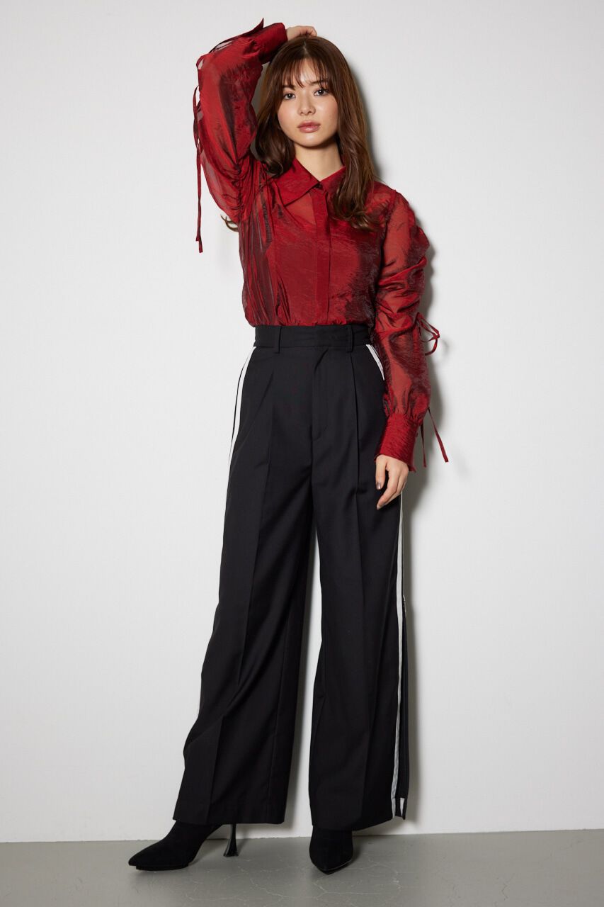 rienda「ショルダードロストリボンブラウス」|シャツ・ブラウス|