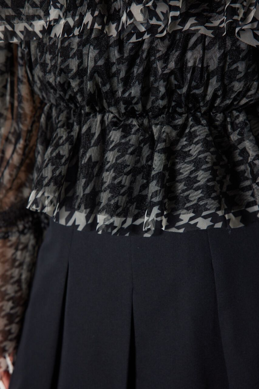 rienda「2WAYギャザーオフショルチュールブラウス」|シャツ・ブラウス|