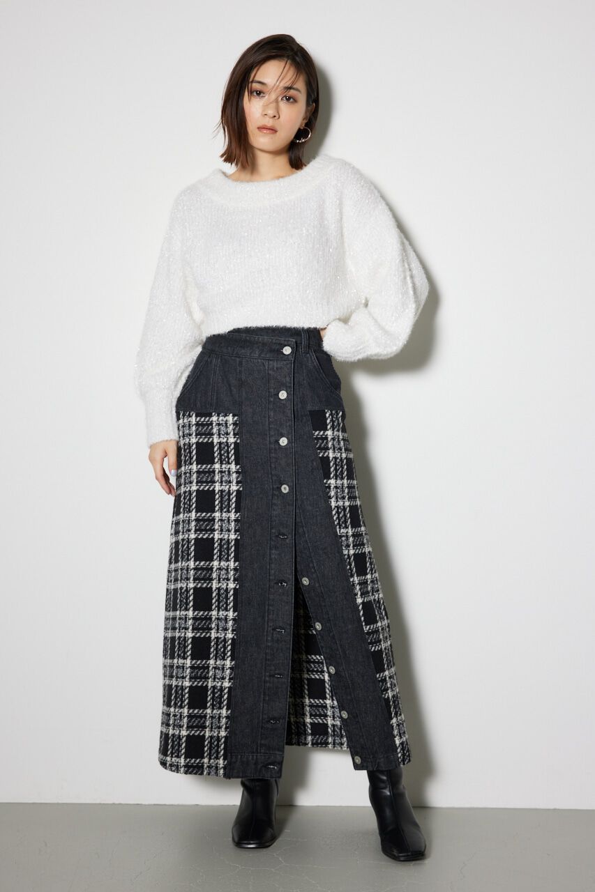 rienda「マルチパターンジャストウエストAラインスカート」|スカート|BLK