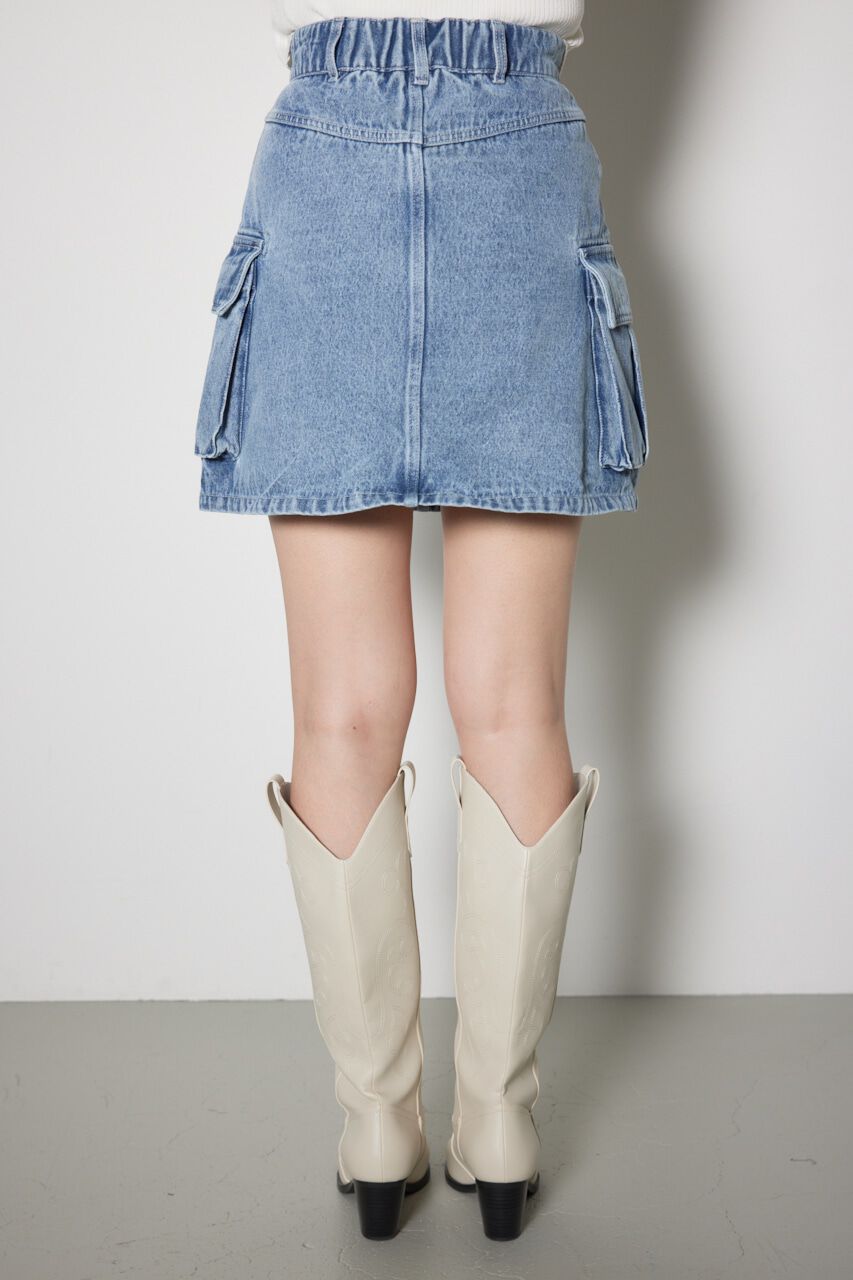 rienda「カーゴデニムジャストウエストスコートショートパンツ」|その他|