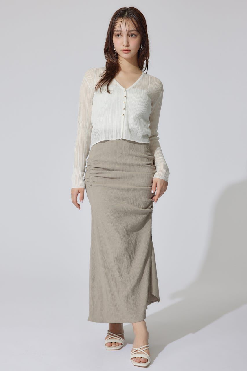 rienda「ギャザーマーメイドジャストウエストスカート」|スカート|