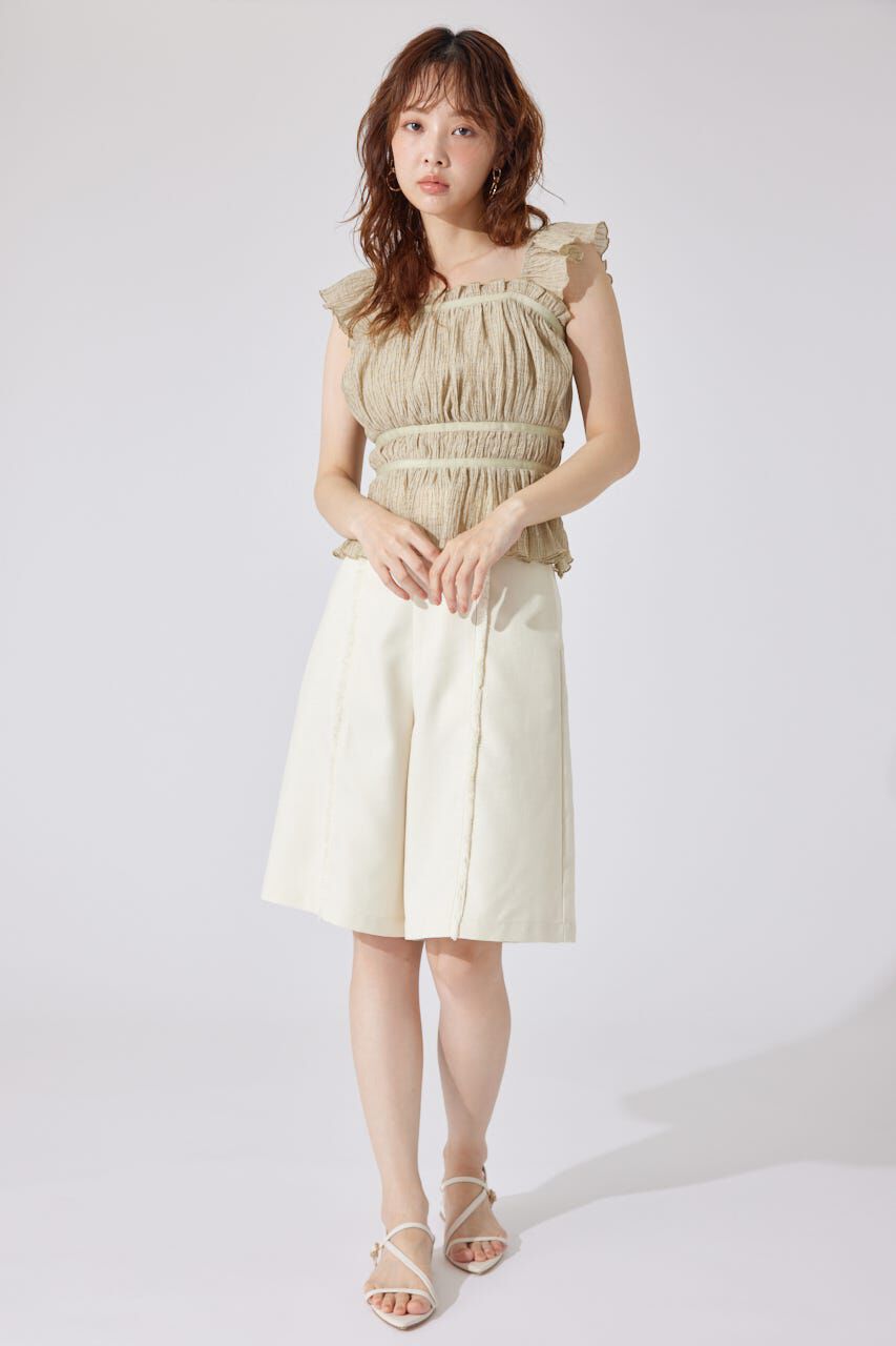 rienda「フリルギャザートップス」|シャツ・ブラウス|