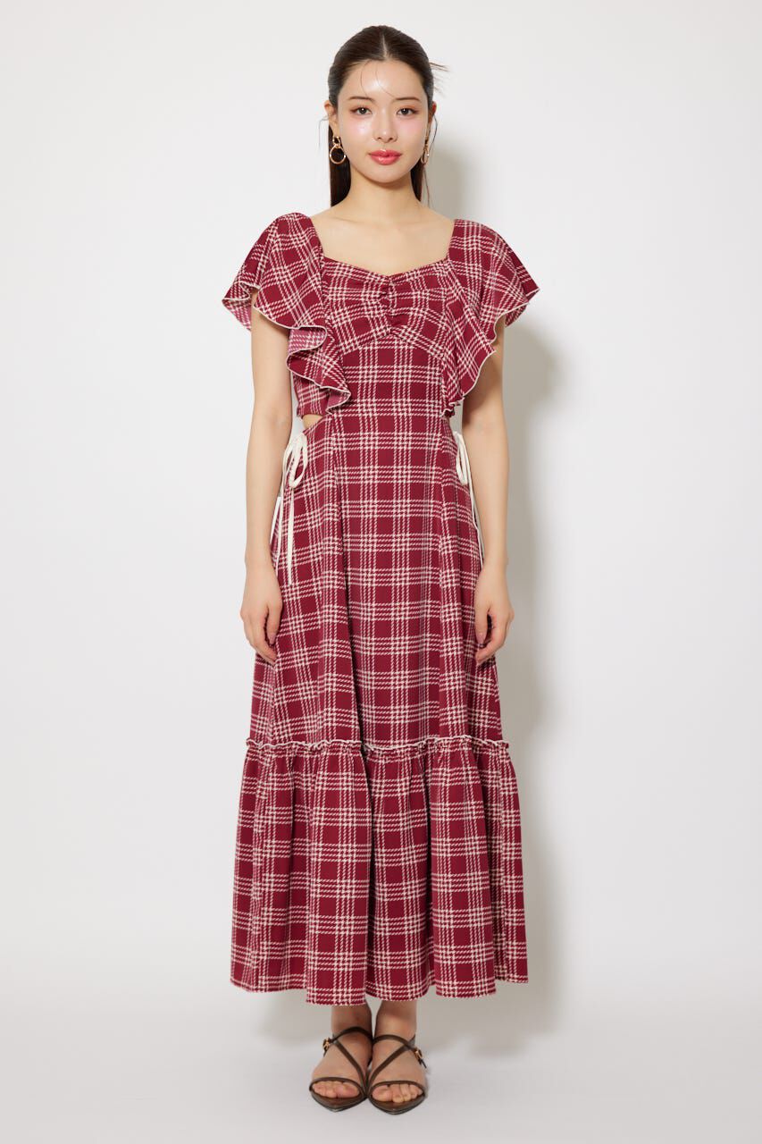 rienda「フリルウエストオープンワンピース」|ワンピース|