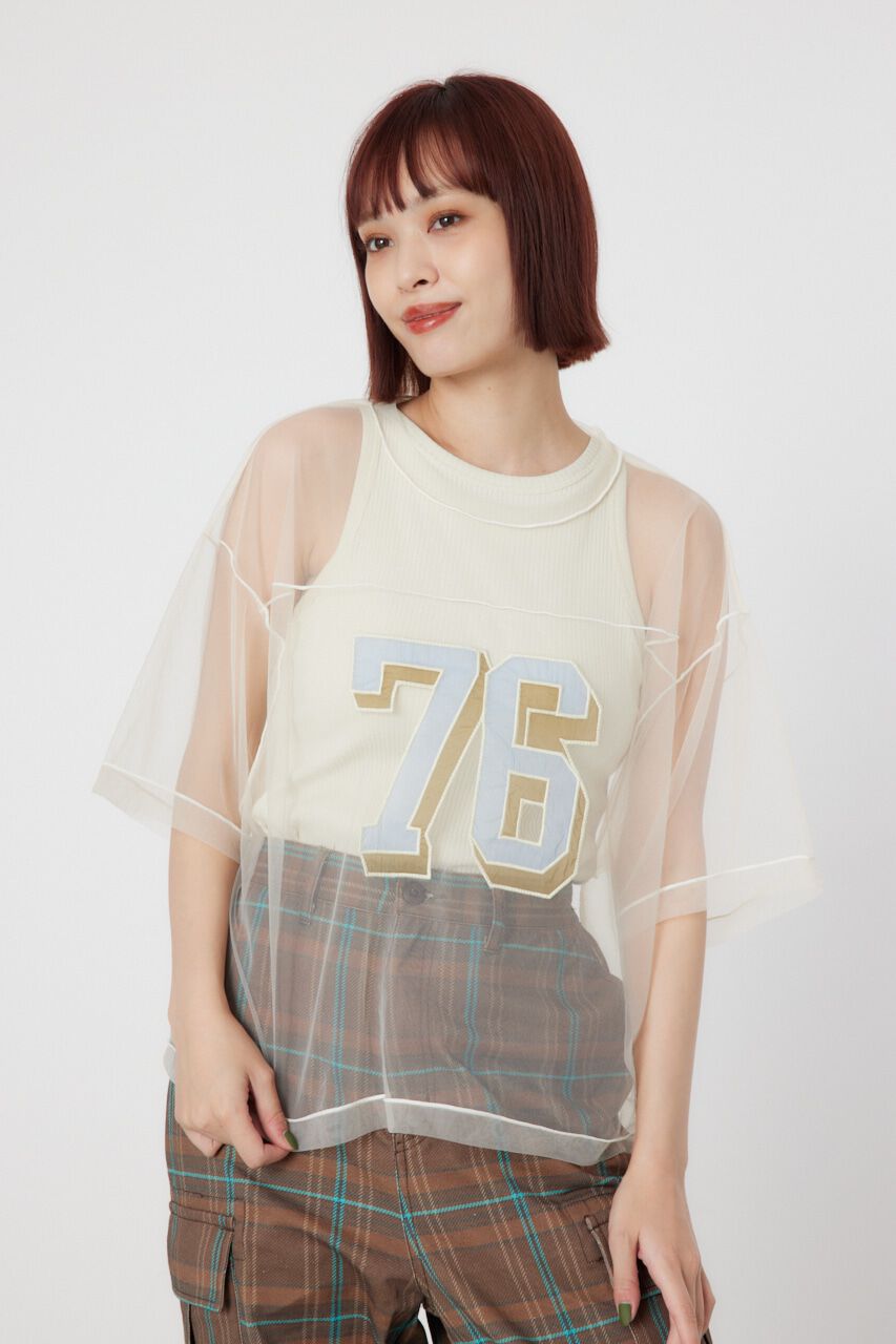 RODEO CROWNS「ミリタリーナンバリングシアートップス」|シャツ・ブラウス|