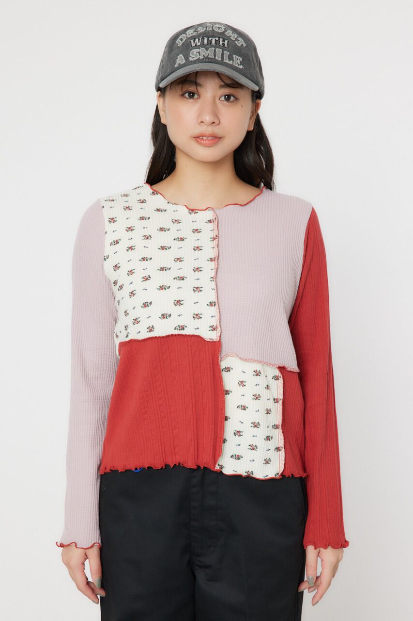 RODEO CROWNS「パッチワーク2WAYリブトップス」|Tシャツ・カットソー|