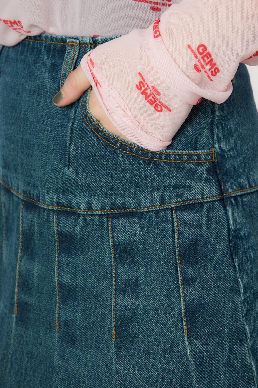 RODEO CROWNS「デニムプリーツミニスカート」|スカート|