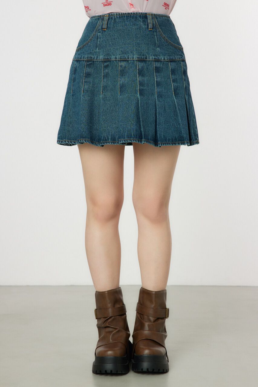 RODEO CROWNS「デニムプリーツミニスカート」|スカート|