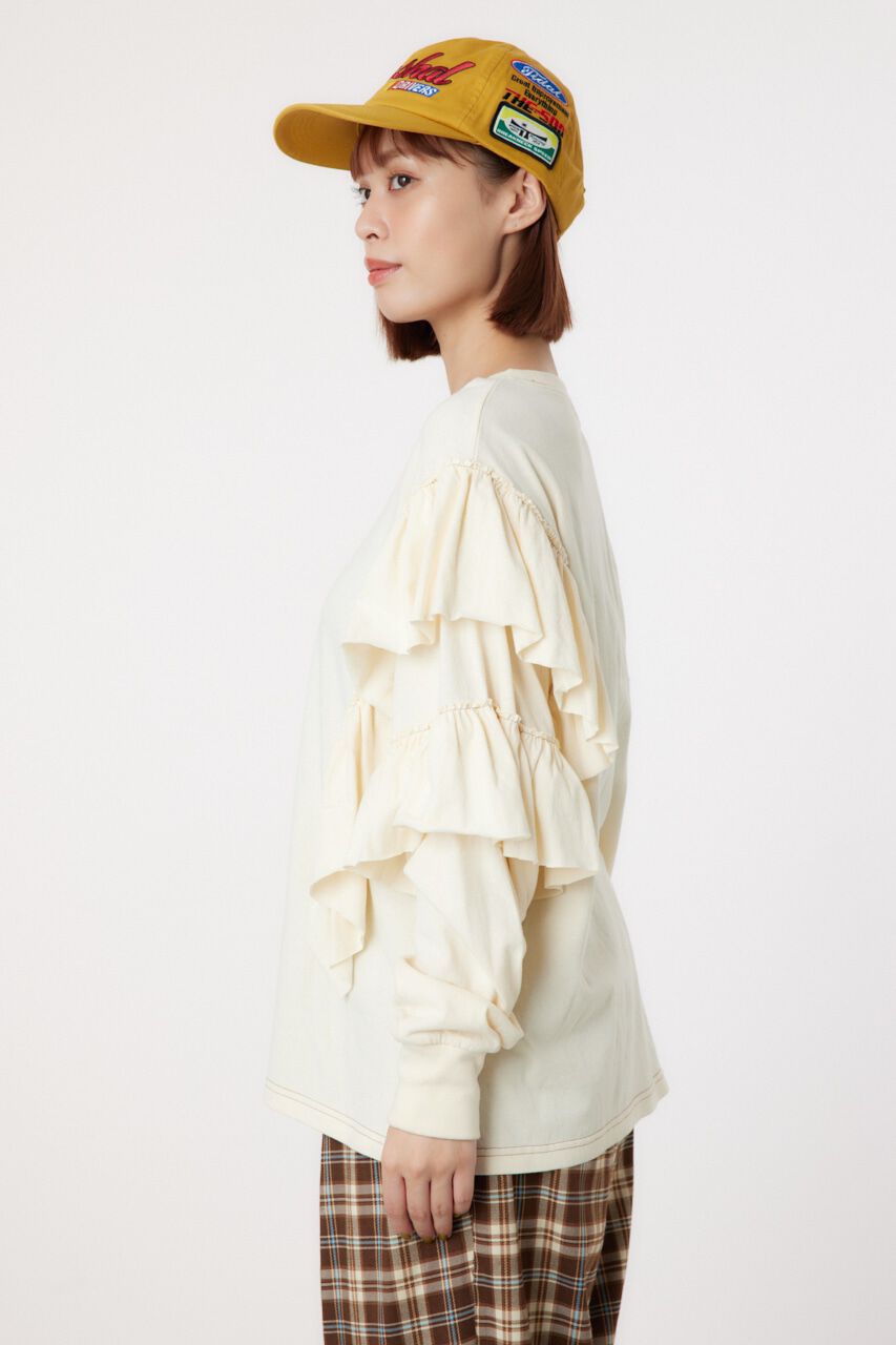 RODEO CROWNS「ステッチフリルトップス」|Tシャツ・カットソー|