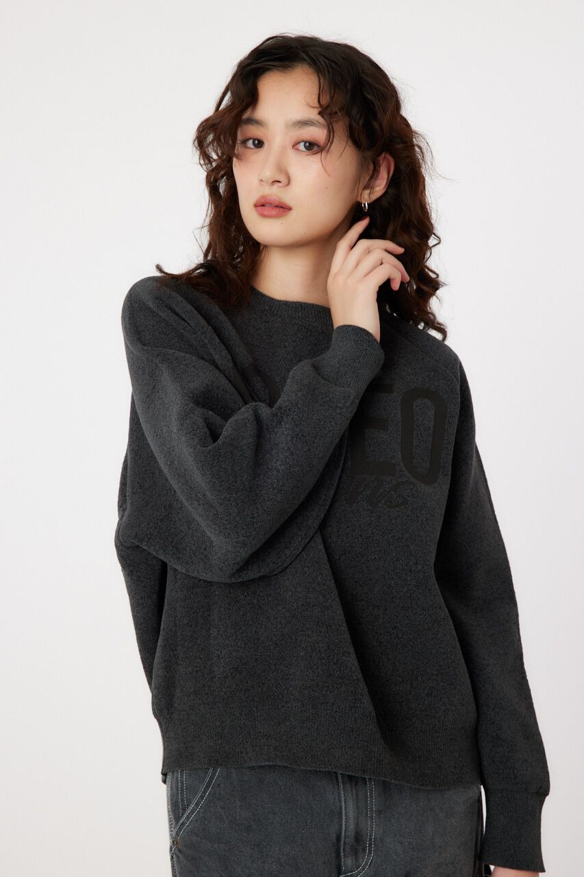 RODEO CROWNS「モールエンボスロゴニットトップス」|ニット・セーター|C.GRY