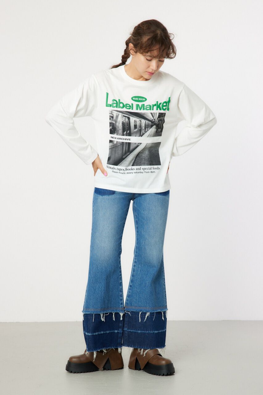 RODEO CROWNS「Label Market ロングスリーブTシャツ」|Tシャツ・カットソー|