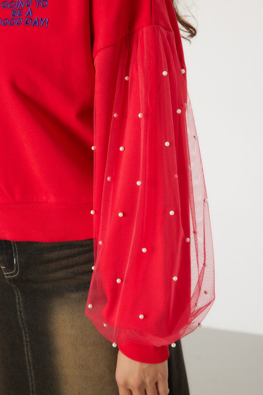 RODEO CROWNS「デコレーションスリーブスウェット」|パーカー|