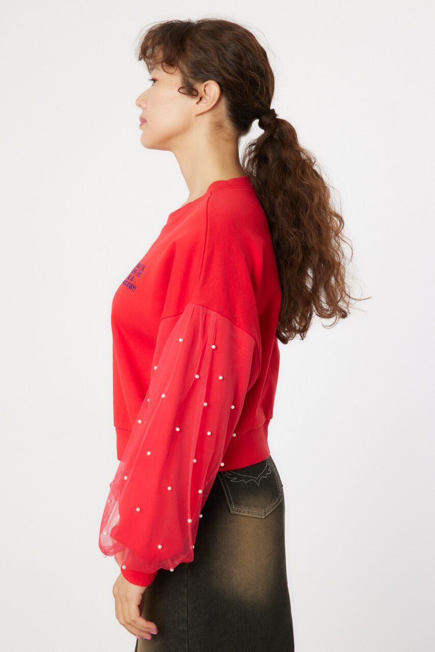 RODEO CROWNS「デコレーションスリーブスウェット」|パーカー|