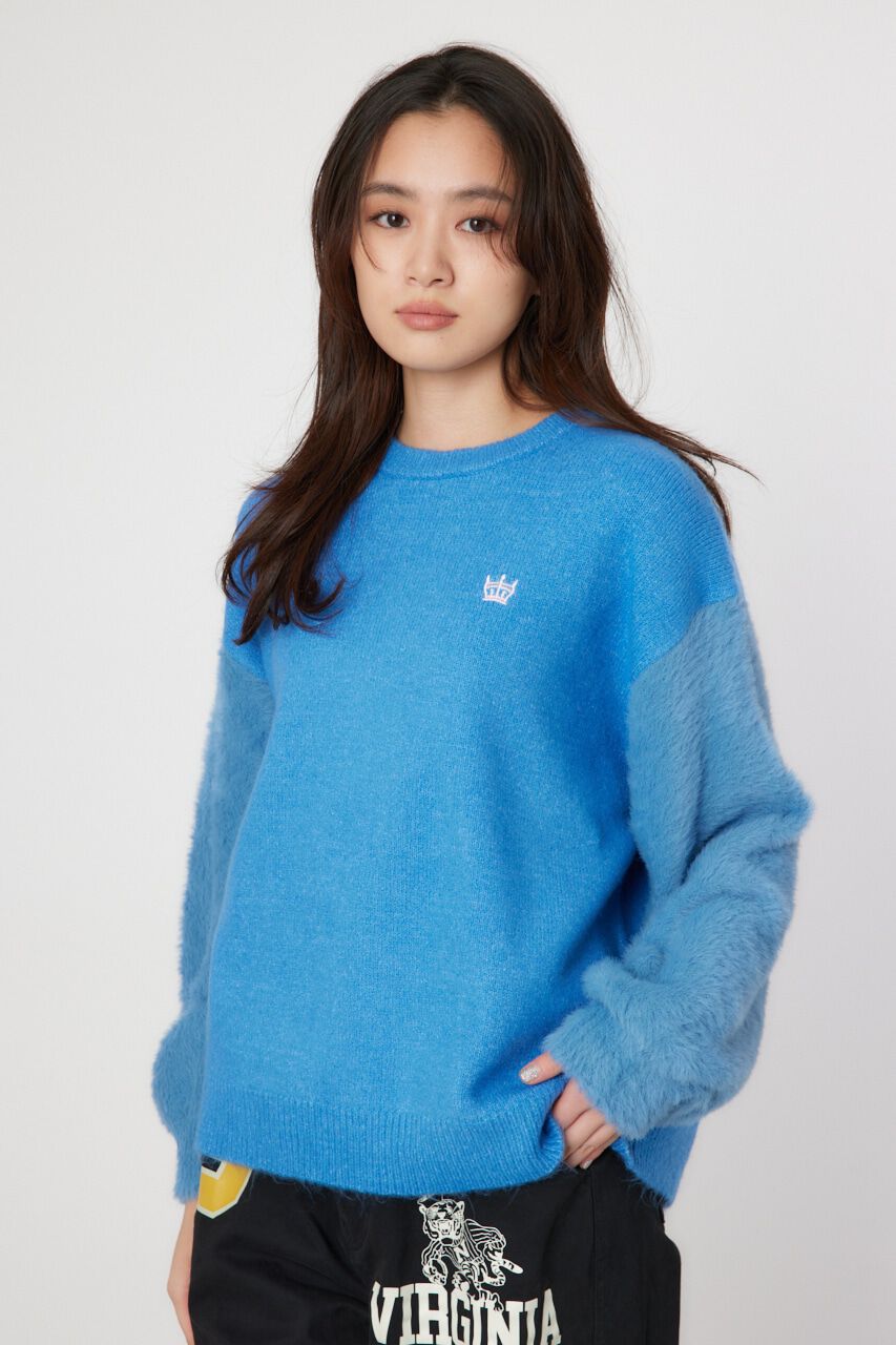 RODEO CROWNS「アームシャギーニットトップス」|ニット・セーター|BLU