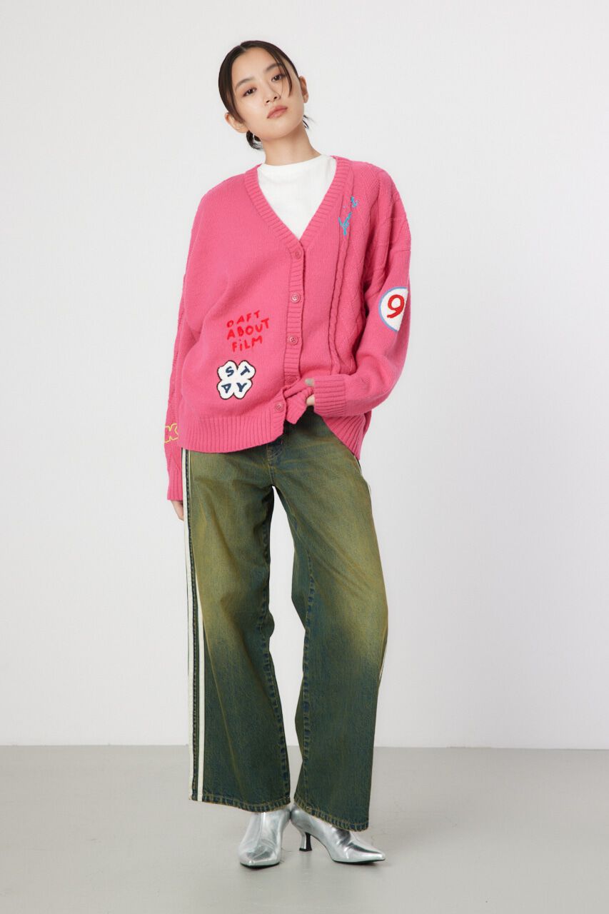 RODEO CROWNS「EMB MOTIFSケーブルカーディガン」|カーディガン|