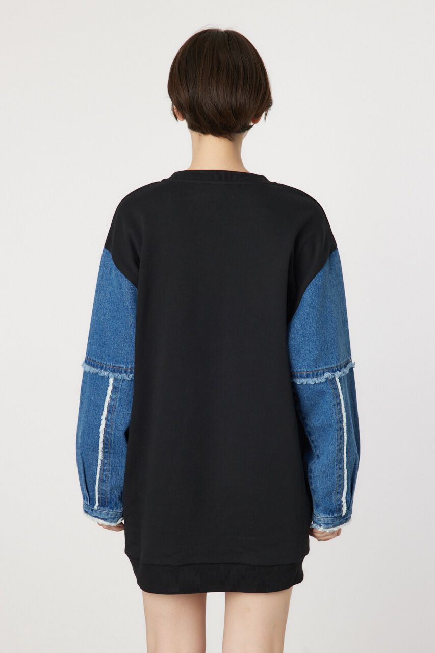 RODEO CROWNS「デニムドッキングスウェットワンピース」|ワンピース|