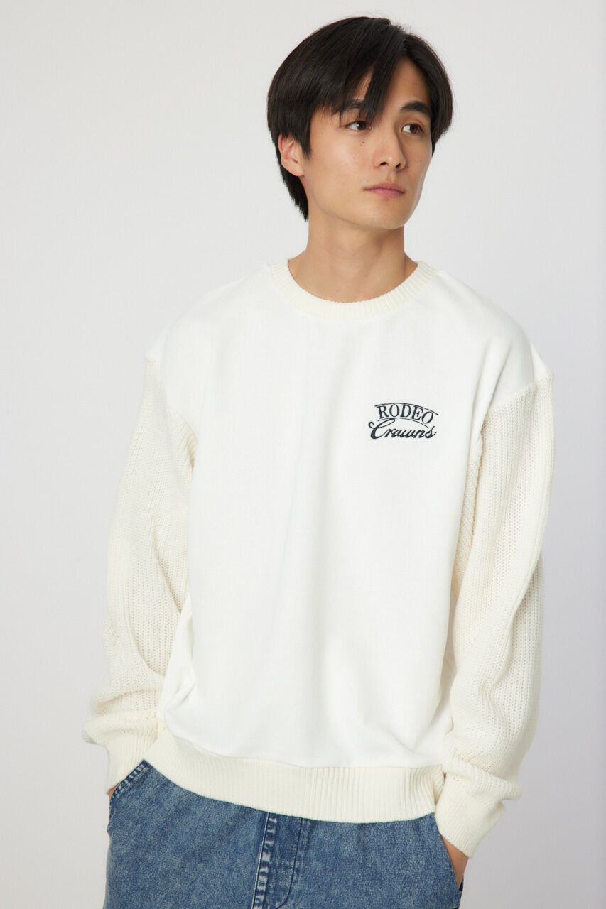 RODEO CROWNS「メンズドッキングロゴニットトップス」|ニット・セーター|