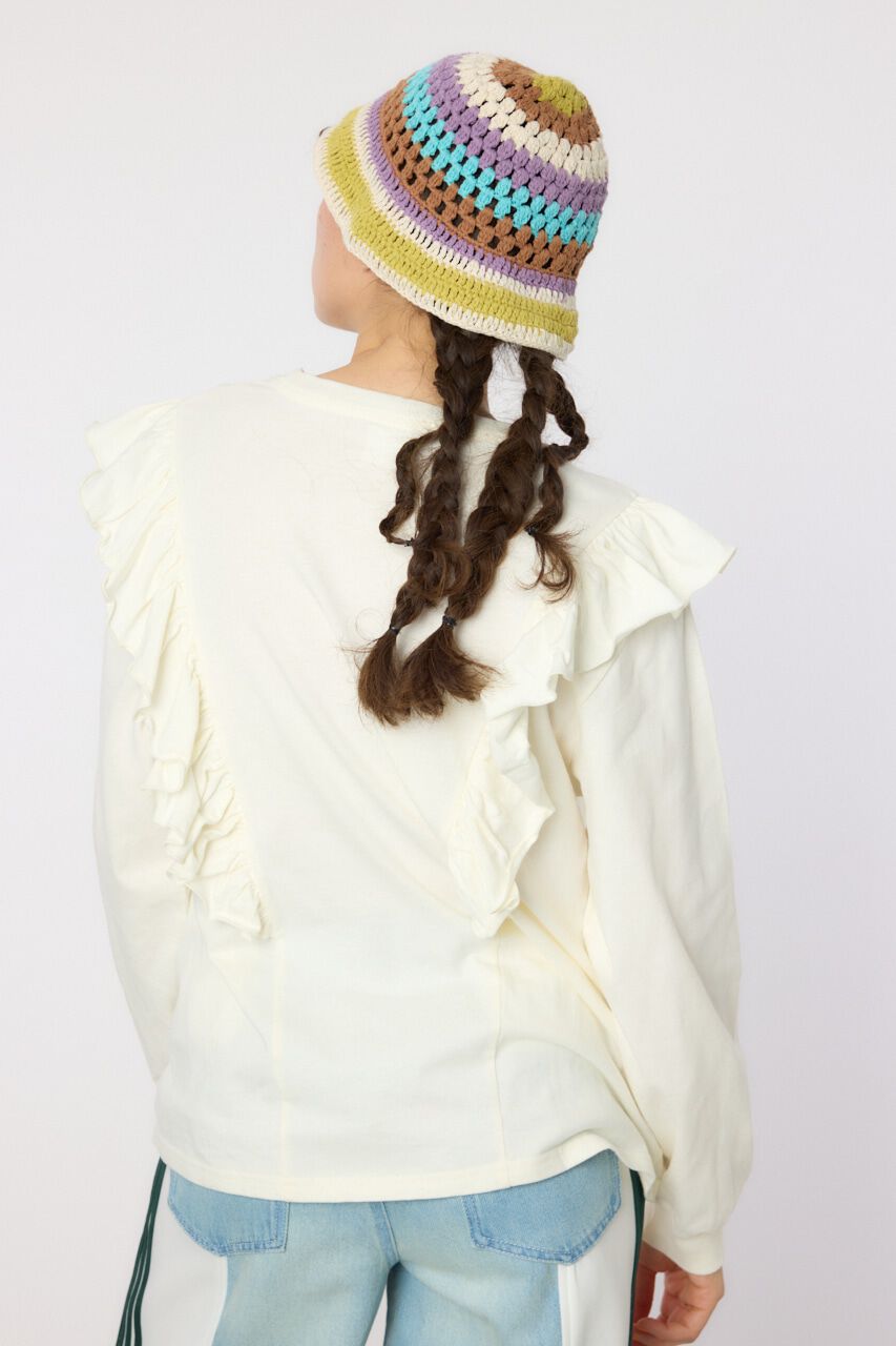 RODEO CROWNS「HERCHEYフリル ロングスリーブTシャツ」|Tシャツ・カットソー|