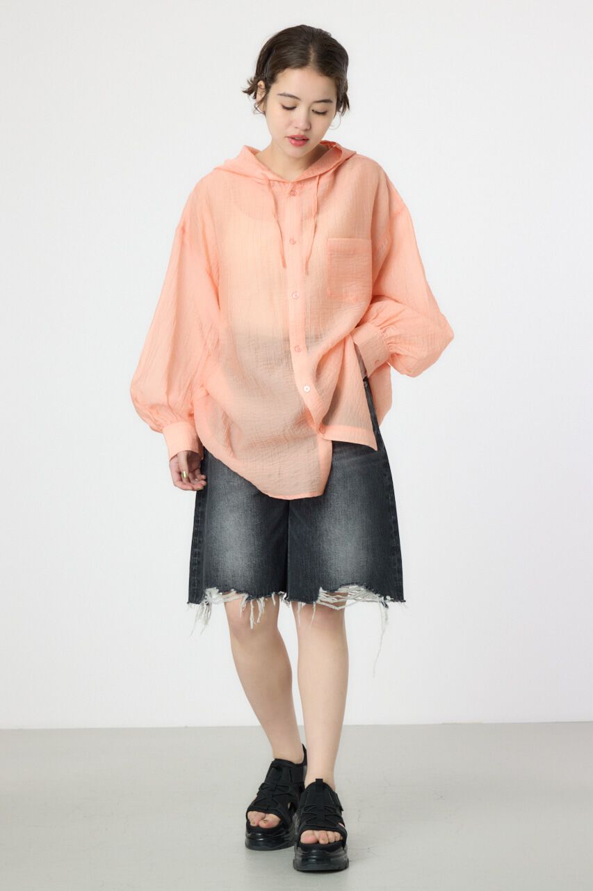 RODEO CROWNS「ワッシャーフーディーシャツ」|シャツ・ブラウス|