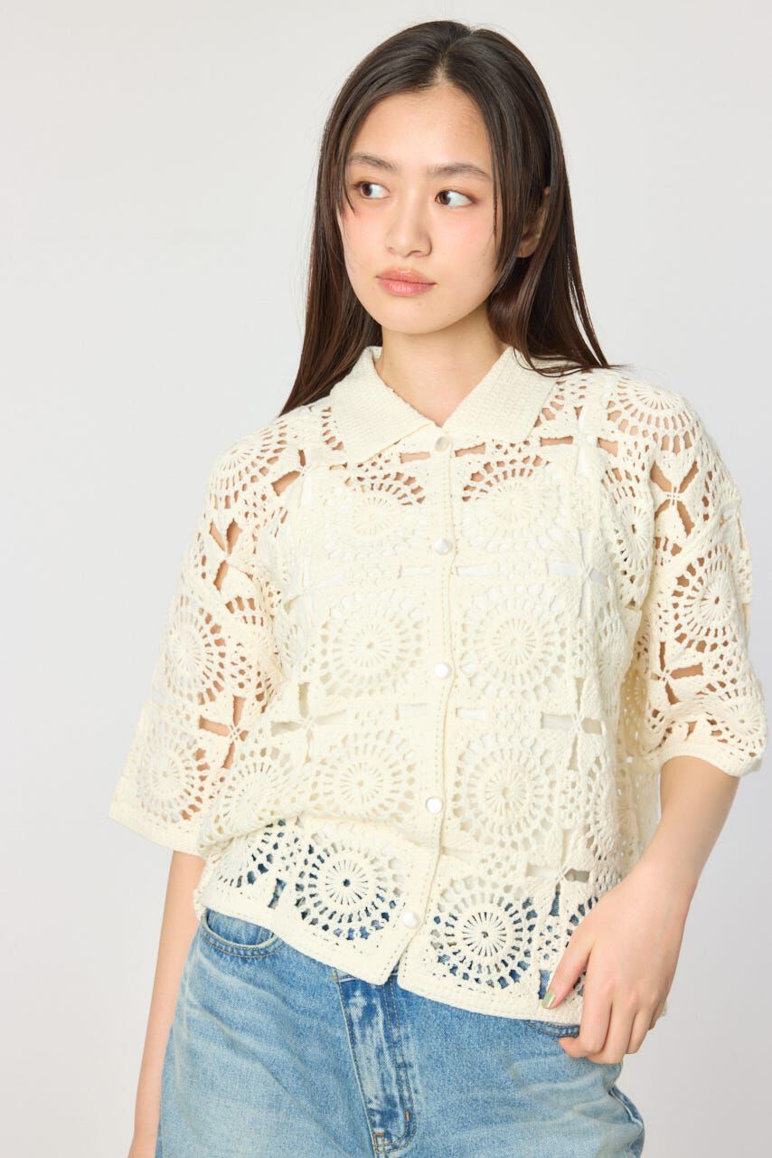 RODEO CROWNS「クロシェカーディガン」|シャツ・ブラウス|