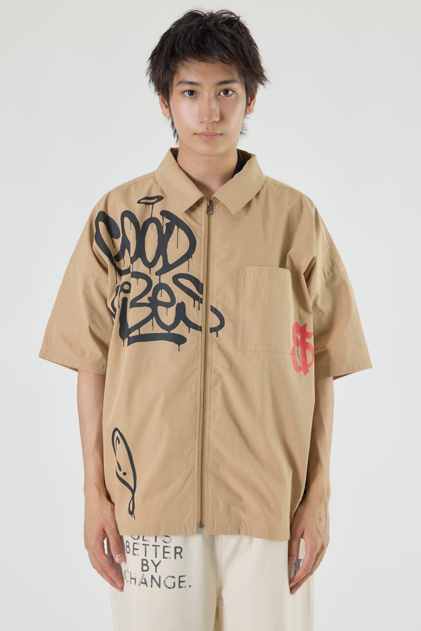 RODEO CROWNS「グラフィティーZIPシャツ」|シャツ・ブラウス|