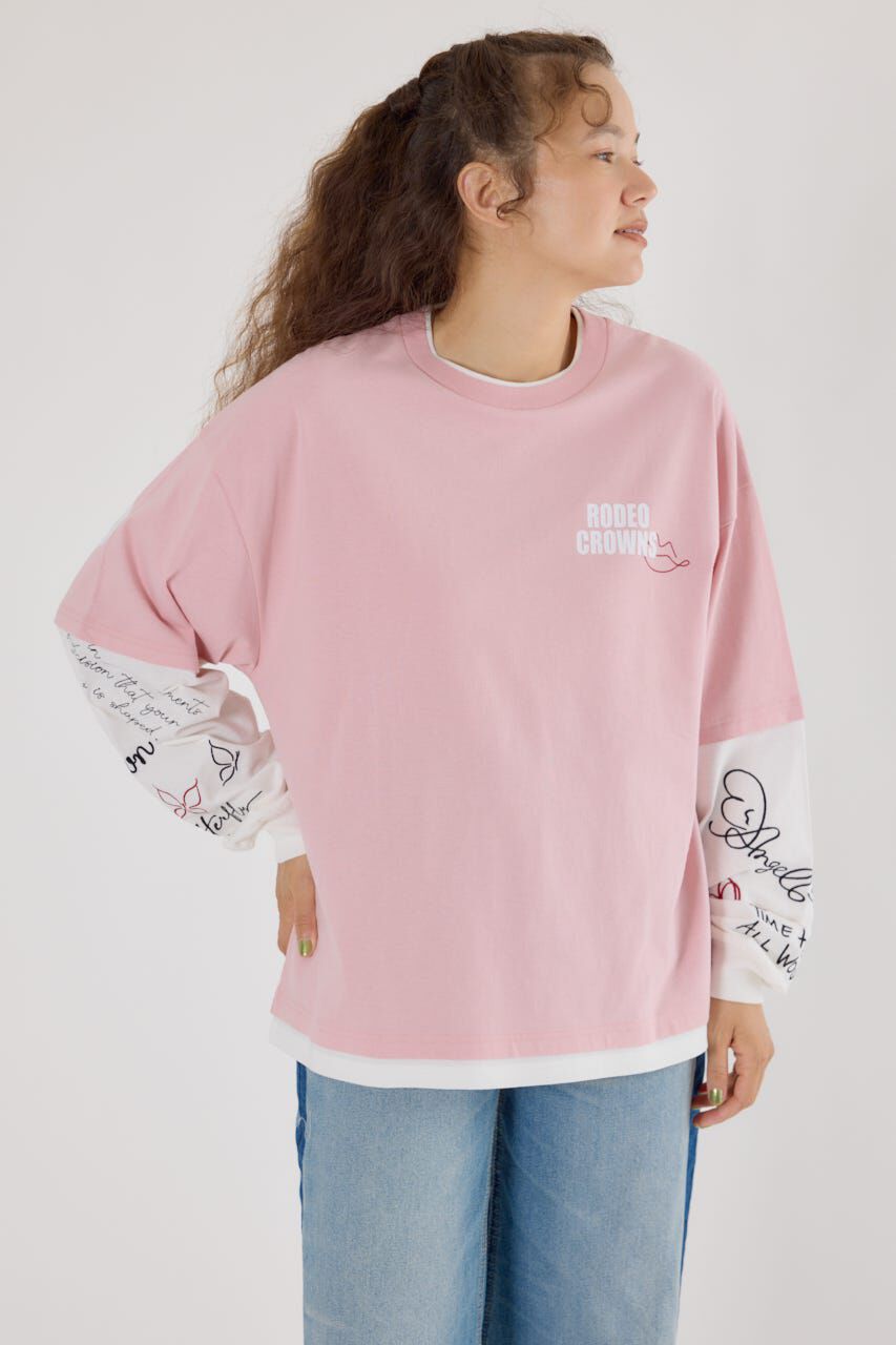 RODEO CROWNS「オーバーロゴレイヤードロングスリーブTシャツ」|Tシャツ・カットソー|