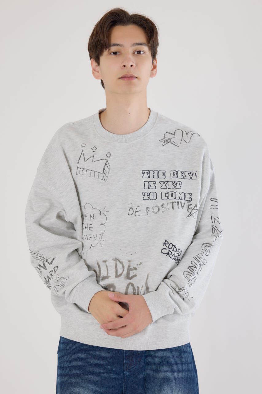 RODEO CROWNS「DRAWING スウェット」|パーカー|L/T.GRY1