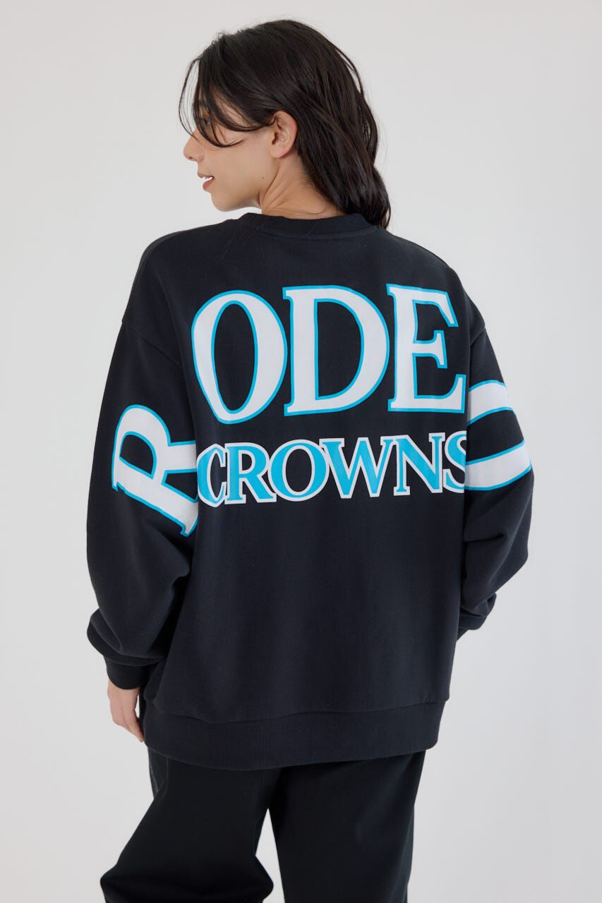 RODEO CROWNS「カラーアウトラインロゴスウェット」|パーカー|BLK