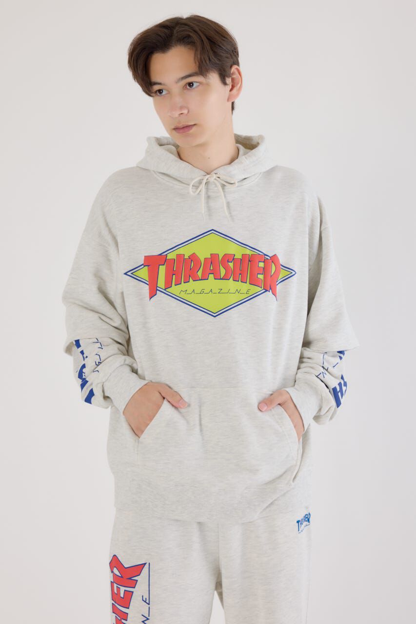 RODEO CROWNS「(THRASHER) レイヤードスウェットパーカー」|パーカー|