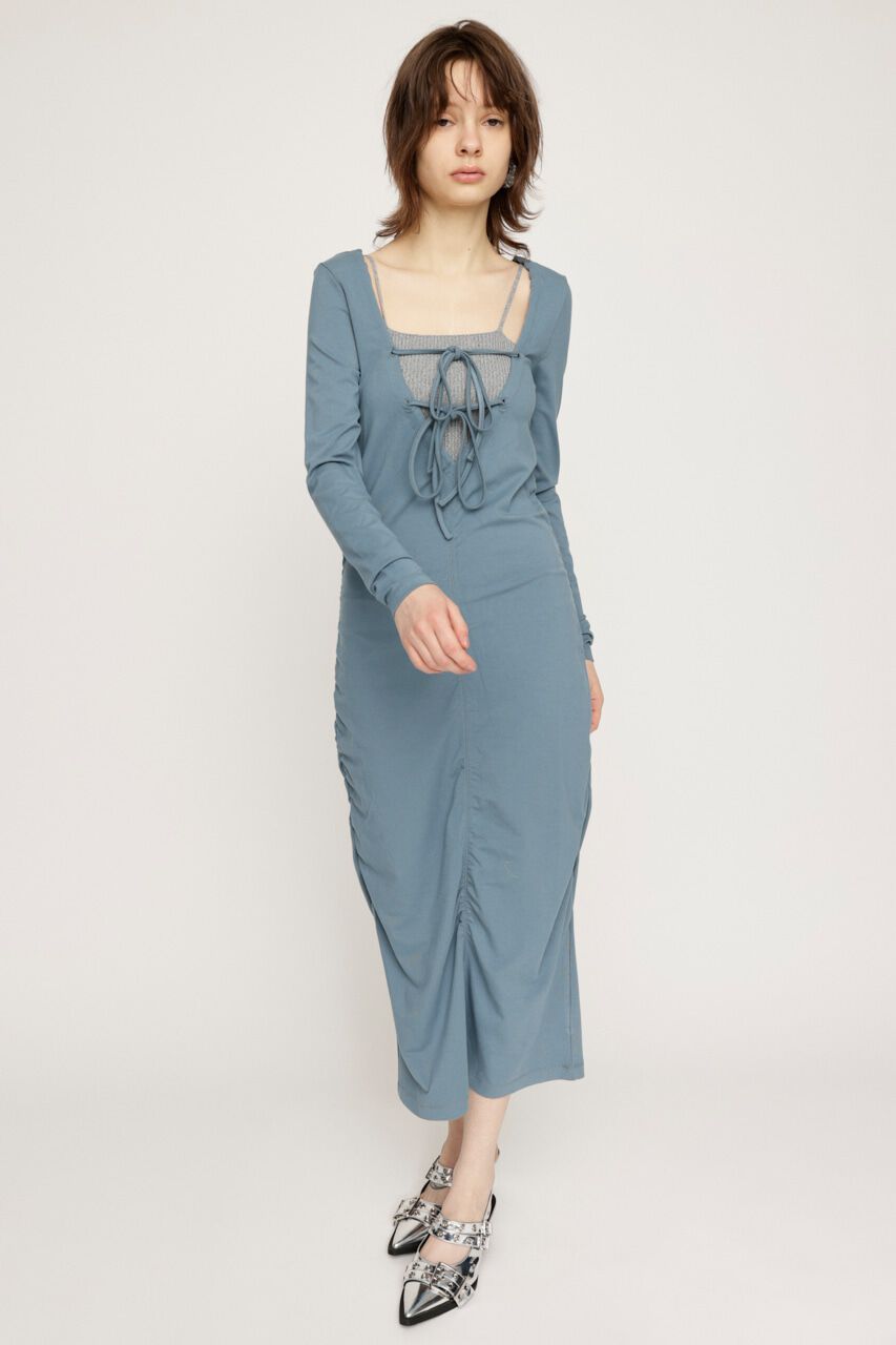 SLY「SHIRRING RIBBON 2WAY ワンピース」|ワンピース|