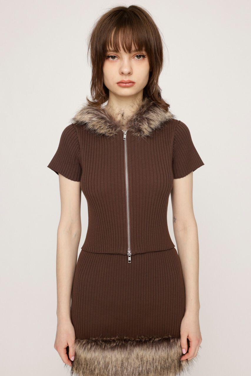 SLY「HinaYoshiharaxSLY KNIT HOODIE」|ニット・セーター|