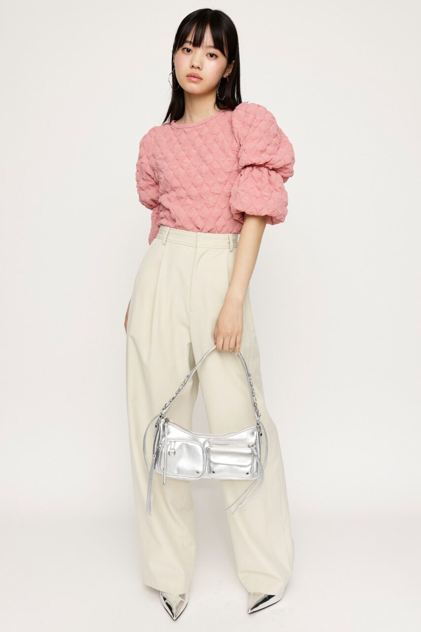 SLY「PUFF SLEEVE CUT トップス」|Tシャツ・カットソー|