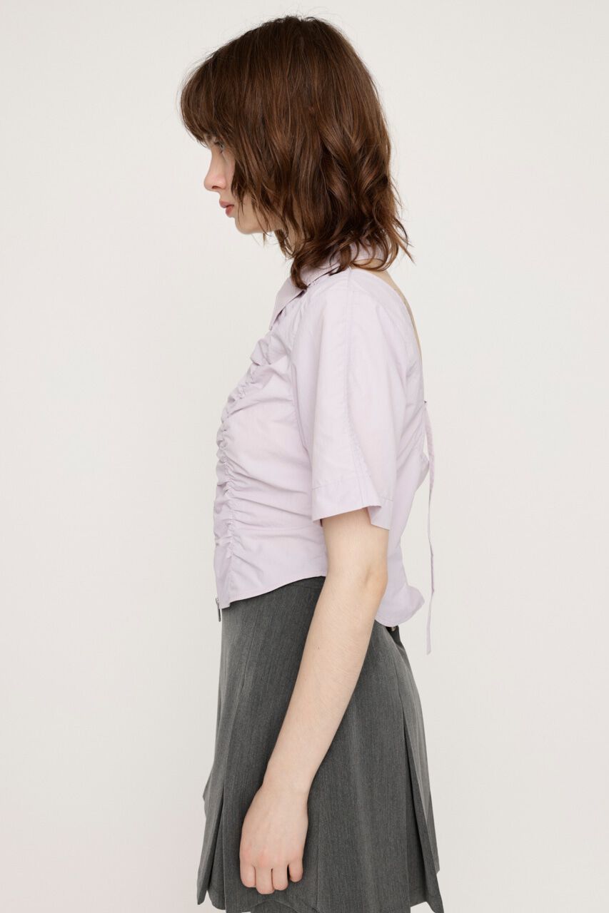 SLY「FRONT ZIP BACK OPEN ブラウス」|シャツ・ブラウス|