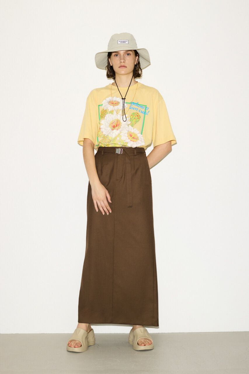 SLY「MANNISH BELTED I LINE ロングスカート」|スカート|