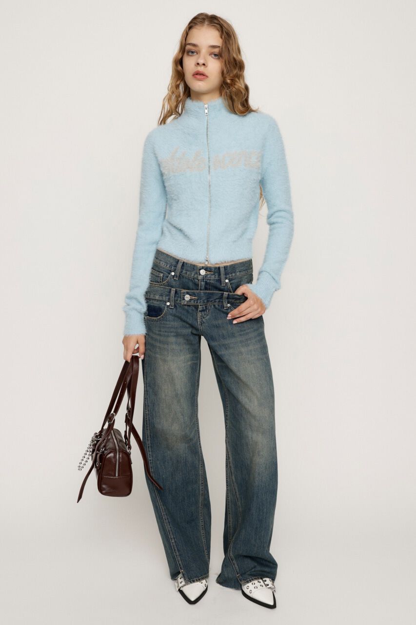 SLY「ZIP UP JQ LOGO トップス」|ニット・セーター|